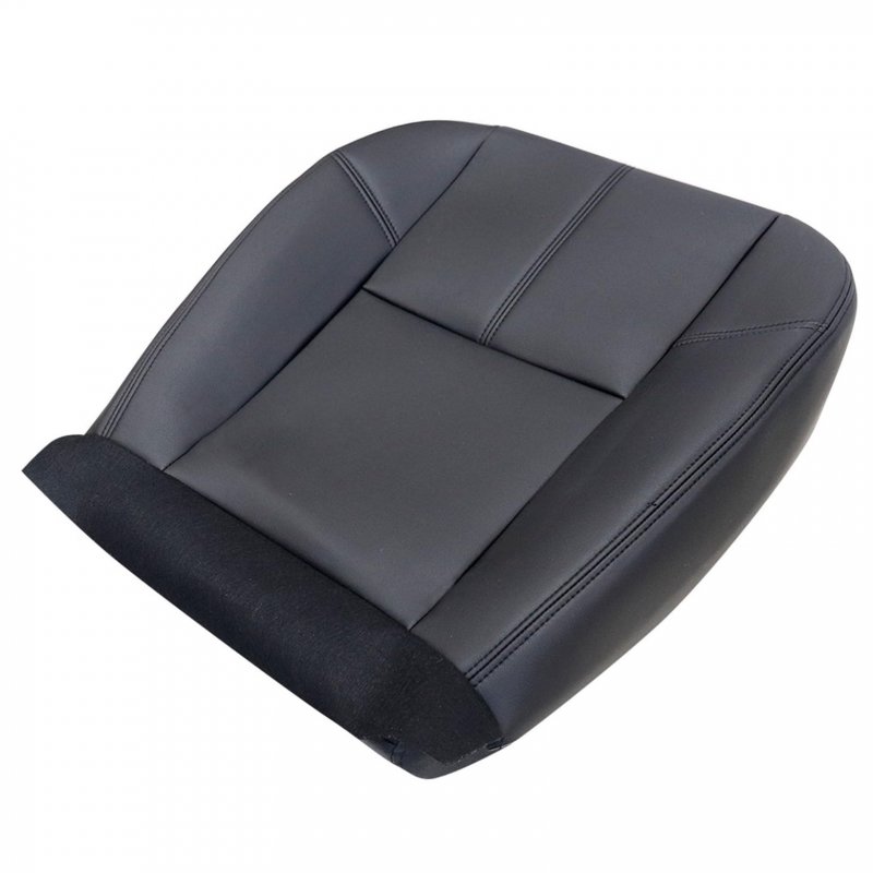 Front Bottom Seat Cover For Chevy Gmc Tahoe Suburban Avalanche Sierra Yukon Xl 2007 To 2014 Black Microfiber Leather Custom Fit