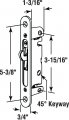 Prime-line E 2468 Mortise Latch With Security Adapter Plate Single Pack