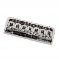 Solid Chrome 7-string Metal Fixed Hardtail Saddle Bridge Top Load Guitar Tailpiece For Bass Ukulele Electric Guitars