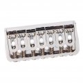 Solid Chrome 7-string Metal Fixed Hardtail Saddle Bridge Top Load Guitar Tailpiece For Bass Ukulele Electric Guitars