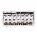 Solid Chrome 7-string Metal Fixed Hardtail Saddle Bridge Top Load Guitar Tailpiece For Bass Ukulele Electric Guitars