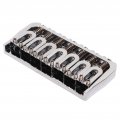 Solid Chrome 7-string Metal Fixed Hardtail Saddle Bridge Top Load Guitar Tailpiece For Bass Ukulele Electric Guitars