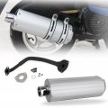 Minho Motorcycle Exhaust Muffler Assembly In Iron Aluminium Material Compatible With Chinese Gy6 Scooter Moped Roketa Tank