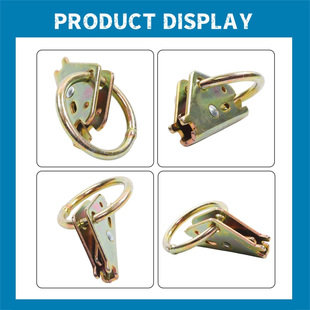 2 In E Track O Ring Tie Down Anchors For Trailer 20 Pack 1500 Lb Load Limit Steel Cargo Securing Rings Rail Systems