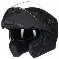 Ilm Motorcycle Dual Visor Flip Up Modular Full Face Helmet Dot Led Light Model 902ls L Matte Black 