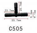 Autobahn88 3-way T-piece Nylon Vacuum Hose Joiner Od 9mm Pack Of 10