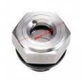 Uxcell Oil Liquid Level Gauge Sight Glass M16x1 5mm Male Threaded 304 Stainless Steel Air Compressor Fittings With Gasket