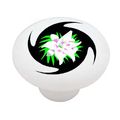 Orchid Swirl Decorative High Gloss Ceramic Drawer Knob 