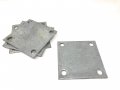 Chain Link Fence Floor Flange Pressed Steel Pre-drill Hole 5 8 Diameter Size 6 X6 Inch Square 1 4 Thick 