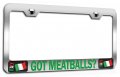 Got Meatballs Italian Italy Chrome Metal License Plate Frame Tag Holder Universal Fit For Us And Canada Vehicles Heavy Duty 