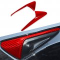 Finmokal 2pcs Red Carbon Fiber Side Camera Protection Coverfor Tesla Model 3 Y 2021-2023