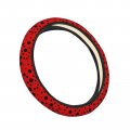 Fehuew Ladybug Red Polka Dots Steering Wheel Cover For Women Girls 15 Inch Universal Auto Car Anti Slip Wrap Covers Fit