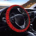 Fehuew Ladybug Red Polka Dots Steering Wheel Cover For Women Girls 15 Inch Universal Auto Car Anti Slip Wrap Covers Fit