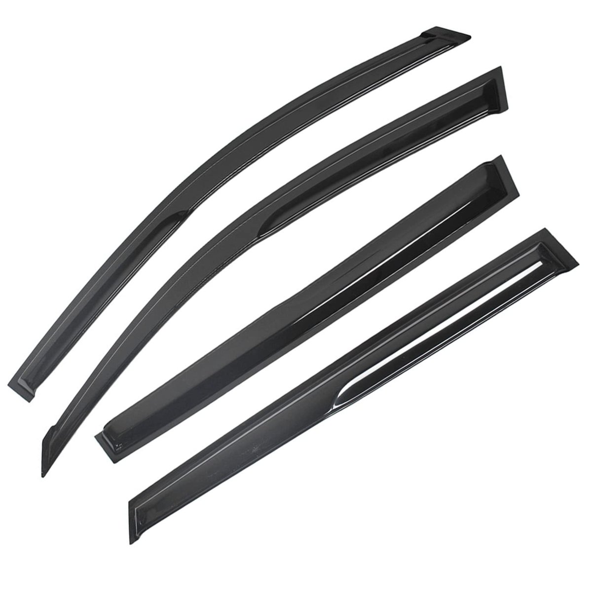 Window Visors Sun Rain Guards For Rav4 2006 2012 4 Pack Car Deflectors Vent Shade Replacement Black Abs Plastic Outside Side
