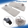 Driver And Passenger Side Sun Visor With Mirror Light Gray Replacement For Ram 1500 2500 3500 2013 2018 Set Of 2