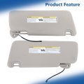 Driver And Passenger Side Sun Visor With Mirror Light Gray Replacement For Ram 1500 2500 3500 2013 2018 Set Of 2