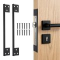 2pcs Door Latch Guard Plates 7 Stainless Steel Shield Doors Security Protector With Screws For Lock Deadbolt Black 