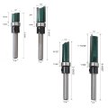 2024 Upgraded Straight Router Bit With Bearing 4pcs Flush Trim Template 1 4-inch Shank Top Pattern