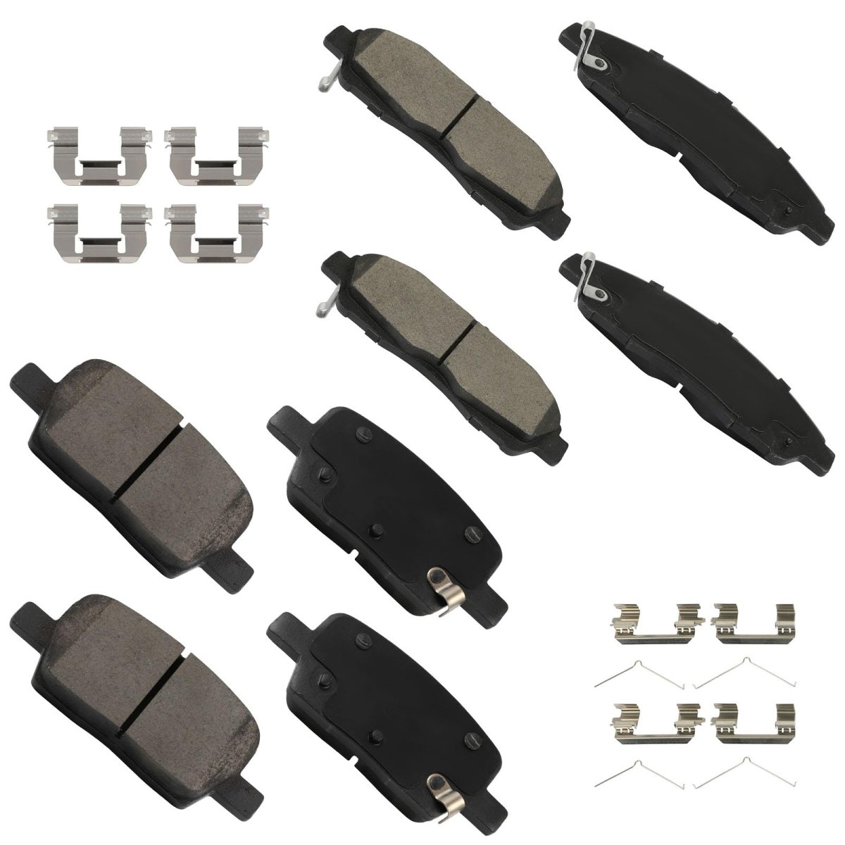 Front Rear Brake Pads D1896-9124 D1877-9105 Compatible For 2018-2020 Buick Enclave 2017-2020 Cadillac Xt5 Chevrolet Traverse