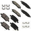 Front Rear Brake Pads D1896-9124 D1877-9105 Compatible For 2018-2020 Buick Enclave 2017-2020 Cadillac Xt5 Chevrolet Traverse