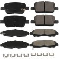 Front Rear Brake Pads D1896-9124 D1877-9105 Compatible For 2018-2020 Buick Enclave 2017-2020 Cadillac Xt5 Chevrolet Traverse