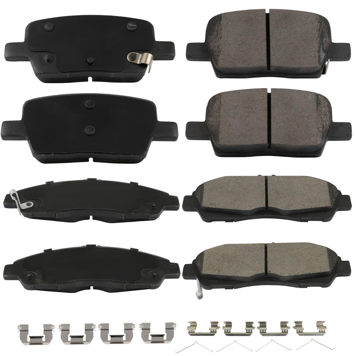 Front Rear Brake Pads D1896-9124 D1877-9105 Compatible For 2018-2020 Buick Enclave 2017-2020 Cadillac Xt5 Chevrolet Traverse