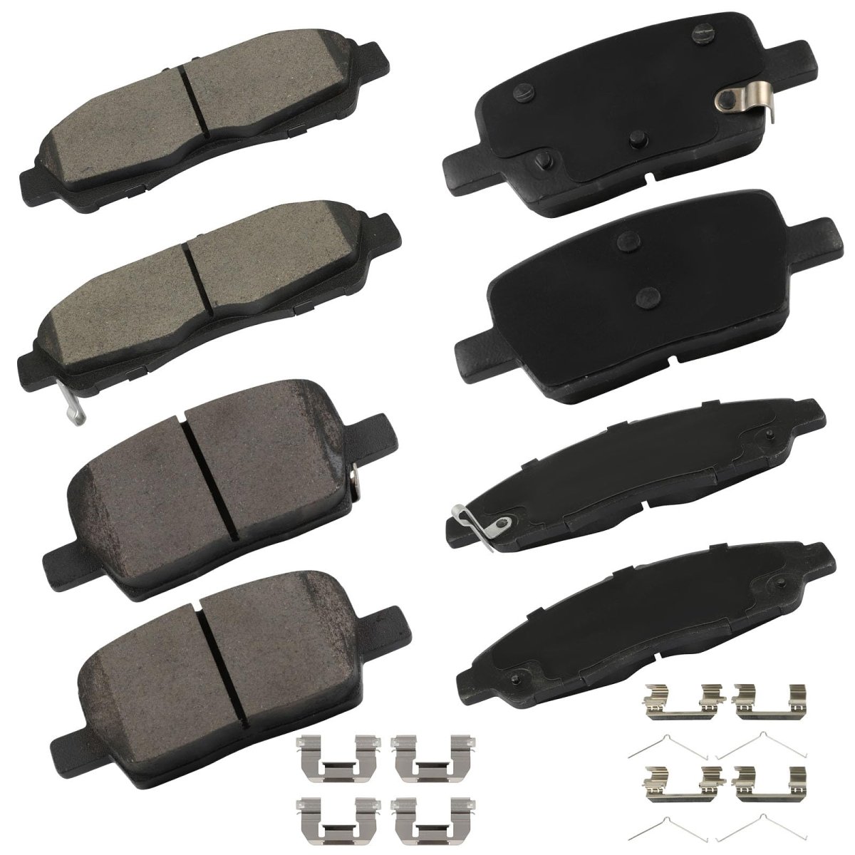 Front Rear Brake Pads D1896-9124 D1877-9105 Compatible For 2018-2020 Buick Enclave 2017-2020 Cadillac Xt5 Chevrolet Traverse