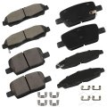 Front Rear Brake Pads D1896-9124 D1877-9105 Compatible For 2018-2020 Buick Enclave 2017-2020 Cadillac Xt5 Chevrolet Traverse