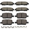 Front Rear Brake Pads D1896-9124 D1877-9105 Compatible For 2018-2020 Buick Enclave 2017-2020 Cadillac Xt5 Chevrolet Traverse