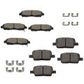 Front Rear Brake Pads D1896-9124 D1877-9105 Compatible For 2018-2020 Buick Enclave 2017-2020 Cadillac Xt5 Chevrolet Traverse
