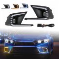 Alavente 2pcs Led Daytime Running Light Fog Lamp For Honda Civic 2021 2022 With Sequential Flow Signal Tri-colors Modes 