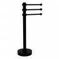 Allied Brass 973t Vanity Top 3 Swing Arm Twisted Accents Guest Towel Holder Matte Black 