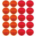 All Star Truck Parts 10x Amber Red 2 Inch Round Reflector Bike Trailer Boat Mailbox Construction Equipment Suv Rv Camper Safety 