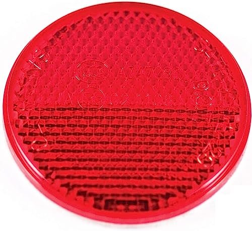 All Star Truck Parts 10x Amber Red 2 Inch Round Reflector Bike Trailer Boat Mailbox Construction Equipment Suv Rv Camper Safety
