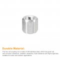 Uxcell M5 X 0 8-pitch 8mm Length Coupling Nuts 8pcs 304 Stainless Steel Metric Hex Rod