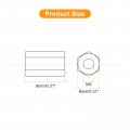Uxcell M5 X 0 8-pitch 8mm Length Coupling Nuts 8pcs 304 Stainless Steel Metric Hex Rod