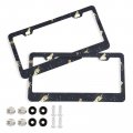Alaza Moon Sun Stars Alchemy Witchy License Plate Frames For Women Men 2 Pcs Personalized Car Holder With Screw Caps Round Hole
