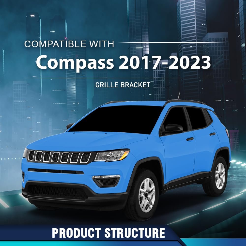 Grille Bracket For Jeep Compass 2019-2023 68258700ad Ch1223107 Black
