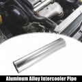 X Autohaux Od 102mm 4 Length 20 500mm Aluminum Alloy Tube Intercooler Pipe Straight Air Intake Silver Tone For Car