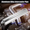 X Autohaux Od 102mm 4 Length 20 500mm Aluminum Alloy Tube Intercooler Pipe Straight Air Intake Silver Tone For Car