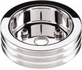 83320 Polished 3 Groove Water Pump Lower Pulley For Big Block Chevy Aluminum Stock Size 