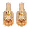 2pcs 0ga Wire Reducer Terminal Connector Pure Copper Gold Plated For Car Audi O Amplifier Modification Power Cable Terminals 1