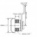Uxcell Tubular Cam Lock 18mm Cylinder Long Bent Fits Up To 1 4-inch Thick Panel Slotted Key 2pcs