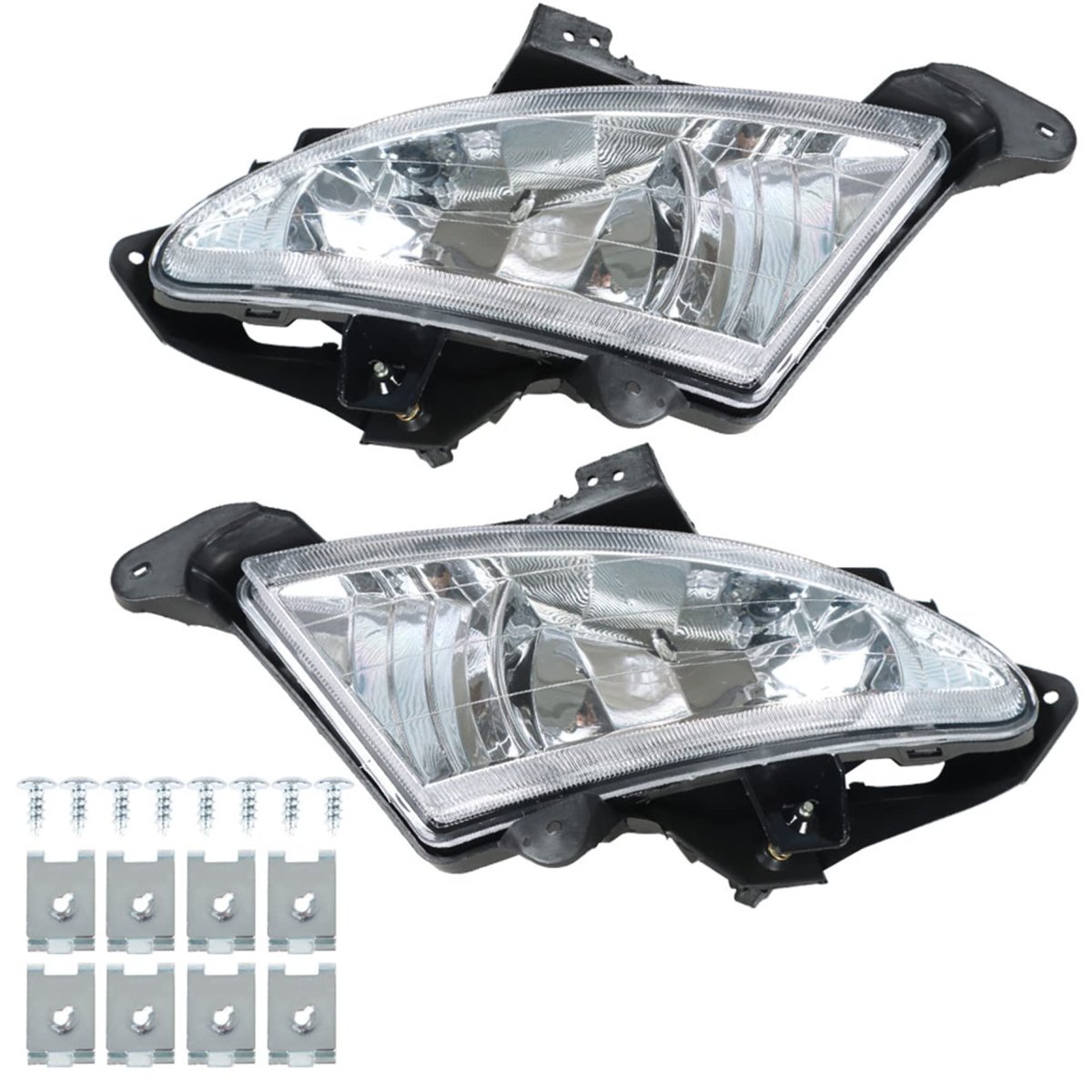 Fog Lights Assembly Replacement For Hyundai Elantra 2007 2008 2009 2010 Driver And Passenger Side Driving Lamp Kit With Bulbs