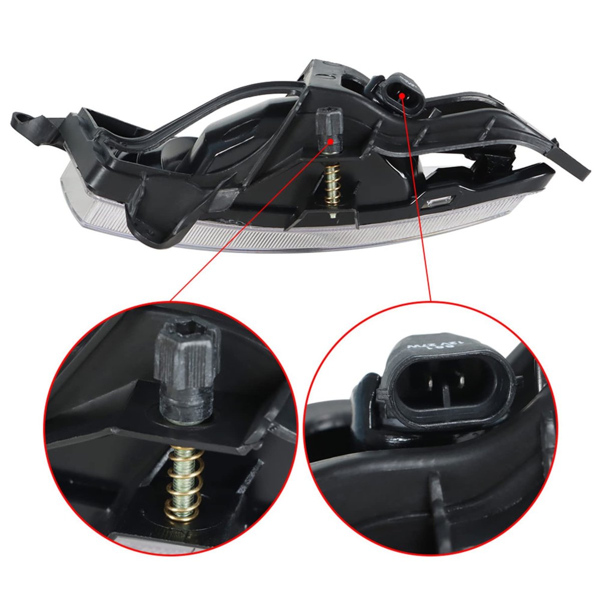 Fog Lights Assembly Replacement For Hyundai Elantra 2007 2008 2009 2010 Driver And Passenger Side Driving Lamp Kit With Bulbs