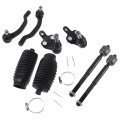 8pcs Front Suspension Kit Inner Outer Tie Rod End Lower Ball Joint With Boot For Toyota Sienna 2004-2010 2009 5 Door No K90346 