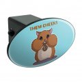 Hamster Them Cheeks Eating Sunflower Seed Oval Tow Trailer Hitch Cover Plug Insert