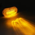 Ledvillage 4 Pcs Inch Oval Clear Lens Amber Rectangle Side Marker Trailer Lights 6 Led For Truck Lorry Rv Flatbed Suv Bus