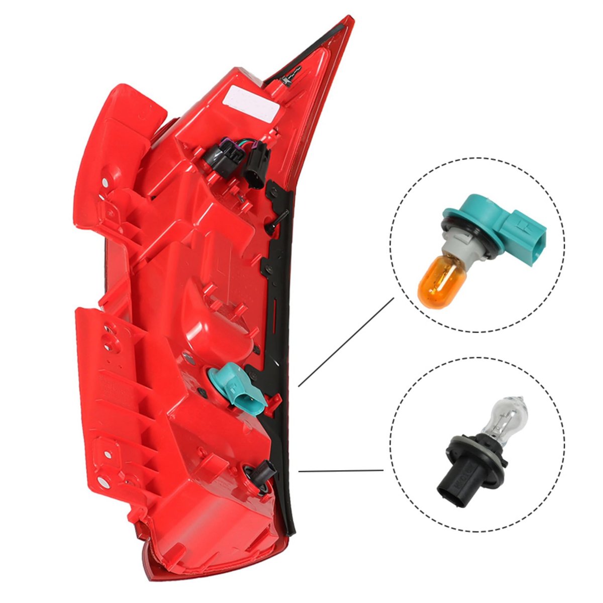 Left Tail Light Assembly For Srx 2010 2016 Rear Brake Lamp Replacement Gm2800255 Red And Clear Lens Abs Plastic Housing