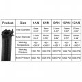 X Autohaux 3ft 10an Fuel Hose An10 Universal Car Braided Nylon Stainless Steel Cpe Oil Gas Line Black
